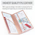 CANOPUS Big Rose Gold Car Registration and Insurance Holder, PU Leather Card Holder, Vehicle Glove Box Organizer for Auto, SUV, Truck